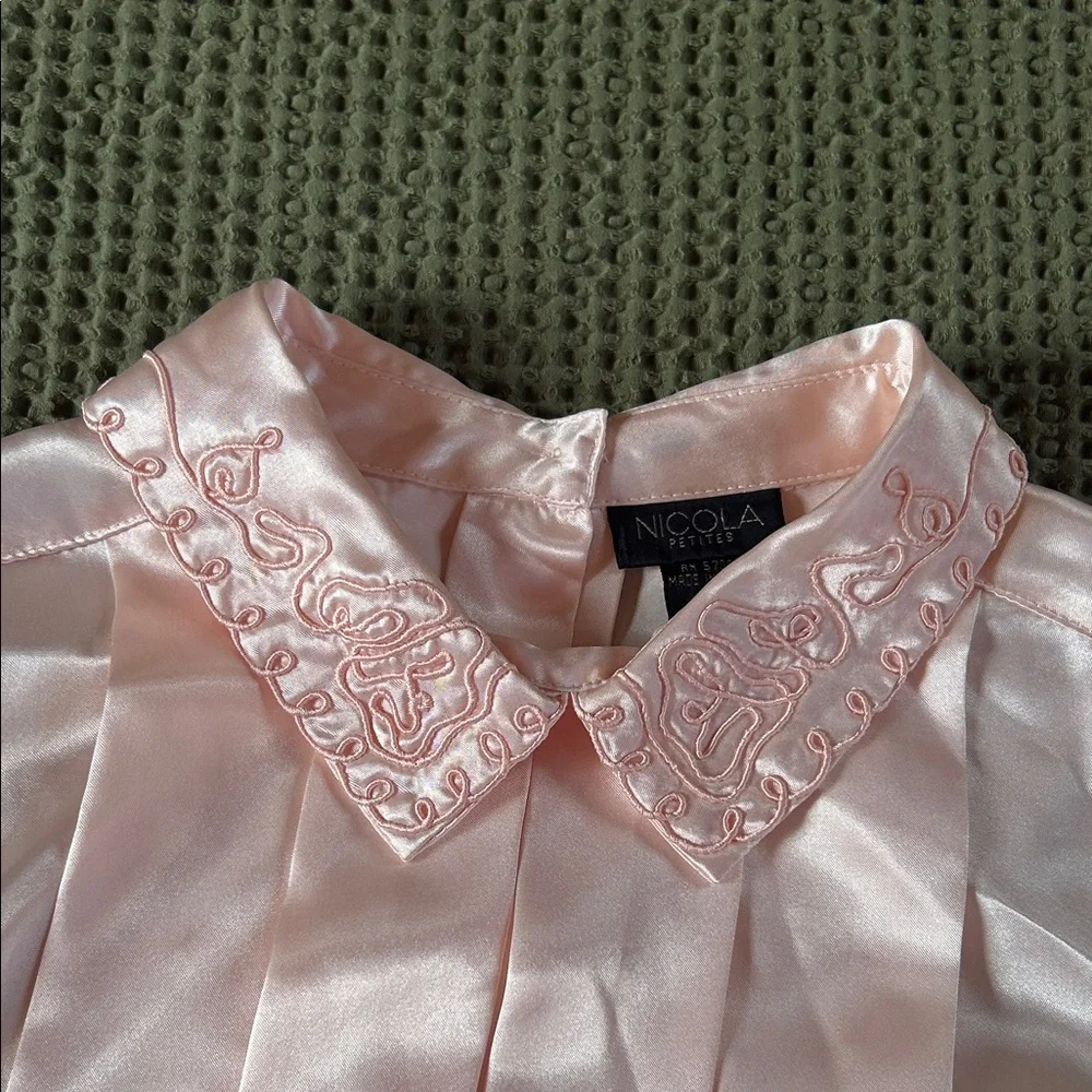 NICOLA Blush Pink Embroidered Blouse - Picture 3 of 6
